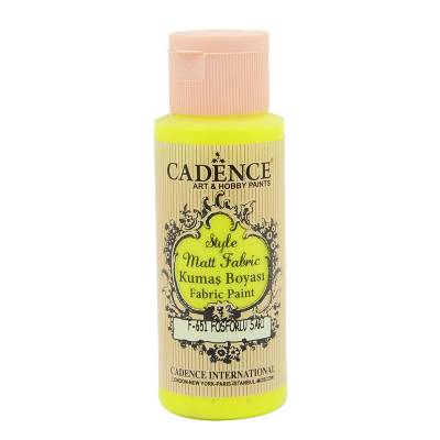 Cadence Style Matt Fabric Kumaş Boyası 59ml F651 Floresan Sarı