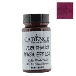 Cadence - Cadence Very Chalky Wash Effect Renkli Silme Boyası 90ml 07 Bordo