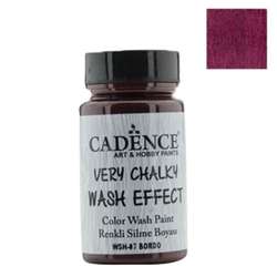 Cadence - Cadence Very Chalky Wash Effect Renkli Silme Boyası 90ml 07 Bordo (1)
