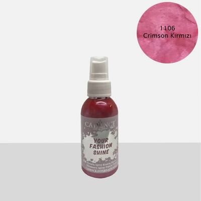 Cadence Your Fashion Shine Sprey Metalik Kumaş Boya 100ml 1106 C. Kırmızı