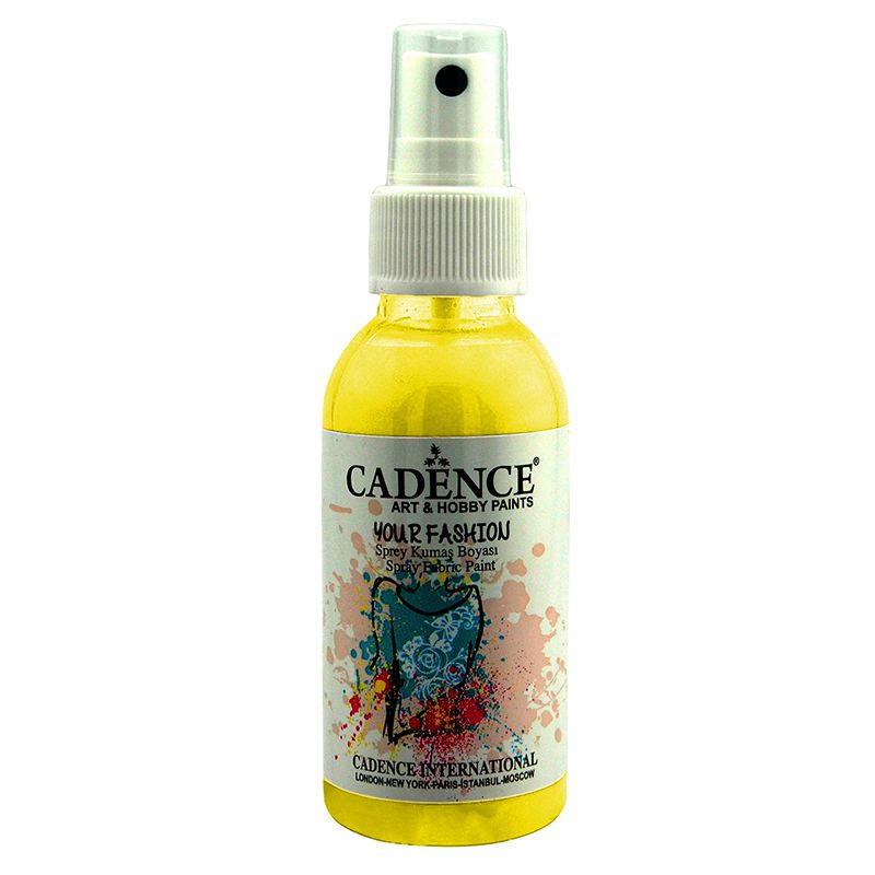 Cadence Your Fashion Sprey Kumaş Boyası 100ml-1101 Limon Sarı