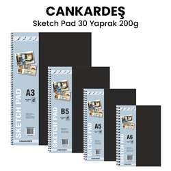 Can Kardeş - Can Kardeş Spiralli Sketch Pad 30 Yaprak 200g