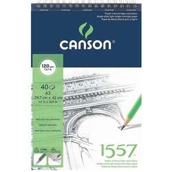 Canson - Canson 1557 Eskiz Defteri Spiralli 120g 40 Yaprak A3