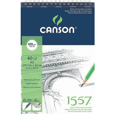 Canson 1557 Eskiz Defteri Spiralli 120g 40 Yaprak A3