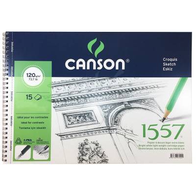 Canson 1557 Eskiz Defteri Spiralli 120g 15 Yaprak 35x50cm