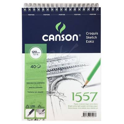 Canson 1557 Eskiz Defteri Spiralli 120g 40 Yaprak A4