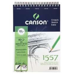 Canson - Canson 1557 Eskiz Defteri Spiralli 120g 40 Yaprak A5