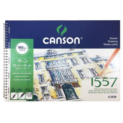 Canson 1557 Eskiz Defteri Spiralli 180g 15 Yaprak 25x35