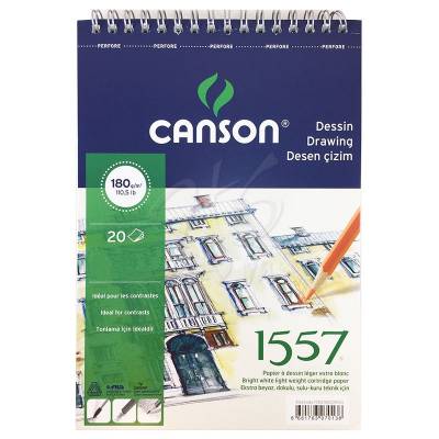 Canson 1557 Eskiz Defteri Spiralli 180g 20 Yaprak A4