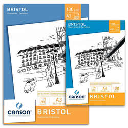 Canson - Canson Bristol Drawing Paper Pad Bristol Çizim Defteri 180g 20 Yaprak