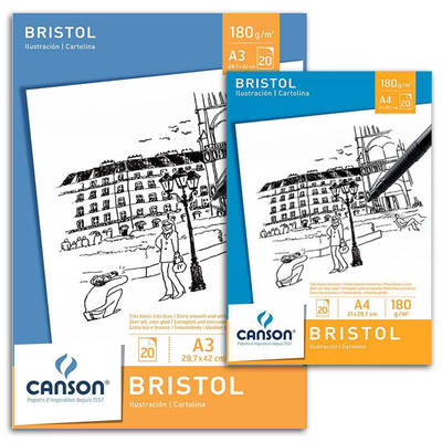 Canson Bristol Drawing Paper Pad Bristol Çizim Defteri 180g 20 Yaprak