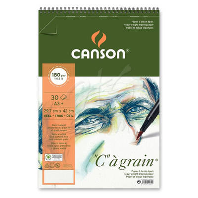 Canson CA Grain Albüm Light Grain Spiralli 180g 30 Yaprak A3