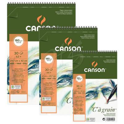 Canson CA Grain Albüm Light Grain Spiralli 180g 30 Yaprak