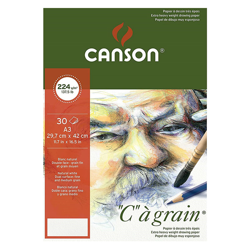 Canson Ca Grain Çizim Bloğu 224gr 30 Yaprak A3
