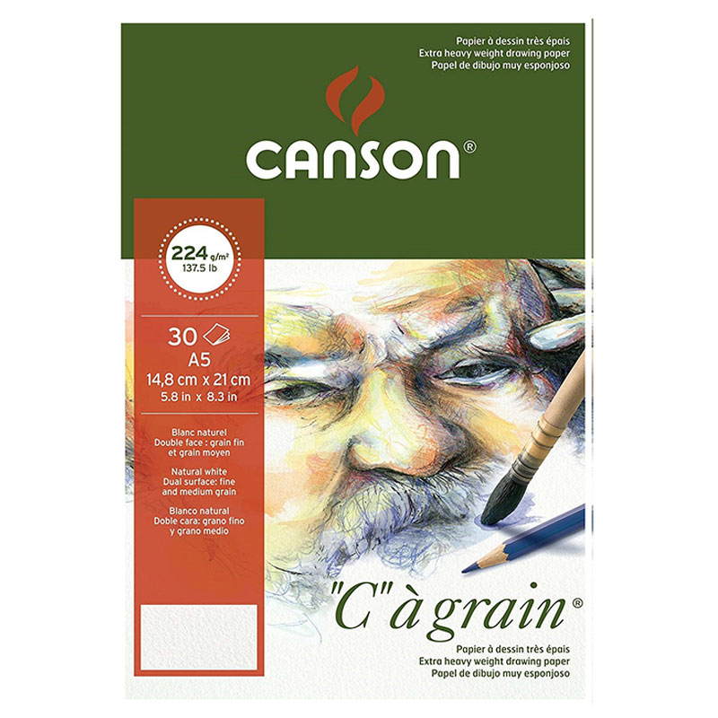 Canson Ca Grain Çizim Bloğu 224gr 30 Yaprak A5