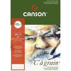 Canson - Canson CA Grain Çizim Defteri Light Grain 224g 30 Yaprak A3