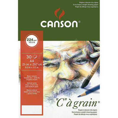Canson CA Grain Çizim Defteri Light Grain 224g 30 Yaprak A4