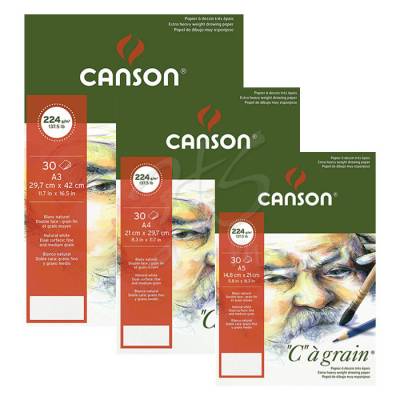 Canson CA Grain Çizim Defteri Light Grain 224g 30 Yaprak