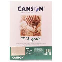 Canson - Canson CA Grain Yellow Ochre Drawing Paper 30 Yaprak 250g 21x29,7
