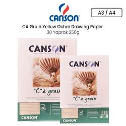 Canson - Canson CA Grain Yellow Ochre Drawing Paper 30 Yaprak