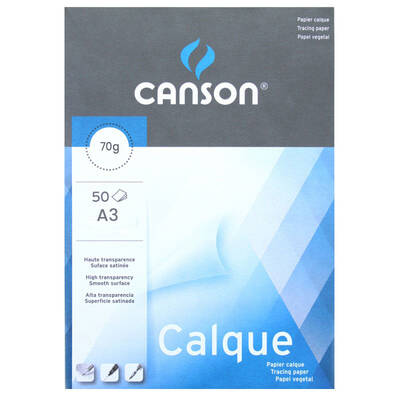 Canson Calque Tracing Paper Aydınger Bloğu 70g 50 Yaprak A3