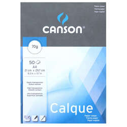 Canson - Canson Calque Tracing Paper Aydınger Bloğu 70g 50 Yaprak A4