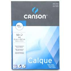 Canson - Canson Calque Tracing Paper Aydınger Bloğu 90g 50 Yaprak A4