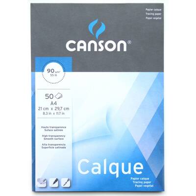 Canson Calque Tracing Paper Aydınger Bloğu 90g 50 Yaprak A4