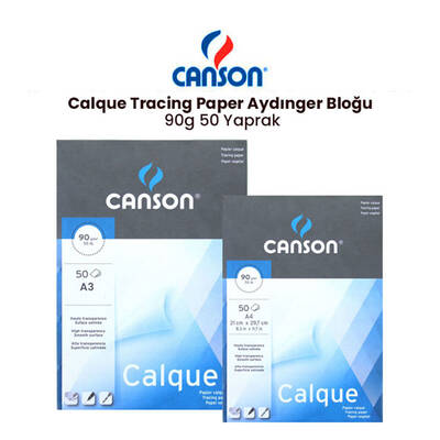 Canson Calque Tracing Paper Aydınger Bloğu 90g 50 Yaprak