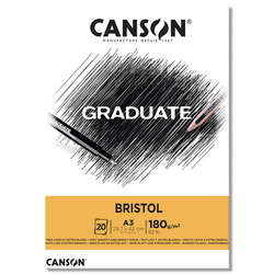 Canson - Canson Graduate Bristol Çizim Defteri 180g 20 Yaprak A3