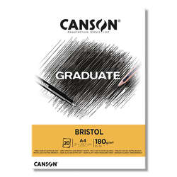 Canson - Canson Graduate Bristol Çizim Defteri 180g 20 Yaprak A4