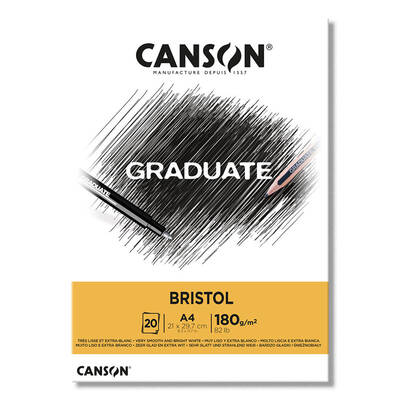 Canson Graduate Bristol Çizim Defteri 180g 20 Yaprak A4