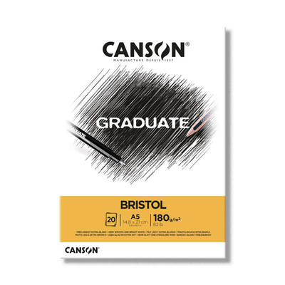 Canson Graduate Bristol Çizim Defteri 180g 20 Yaprak A5