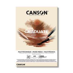 Canson - Canson Graduate Mixed Media Natural Çizim Defteri 220g 30 Yaprak A5