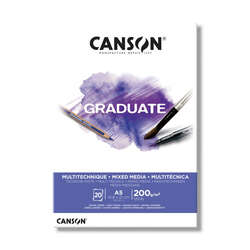 Canson - Canson Graduate Mixed Media White Çizim Defteri 200g 20 Yaprak A5