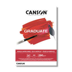 Canson - Canson Graduate Oil Acrylic Yağlı ve Akrilik Boya Blok 290g 20 Yaprak A5