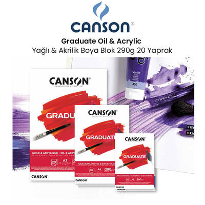 Canson Graduate Oil Acrylic Yağlı ve Akrilik Boya Blok 290g 20 Yaprak