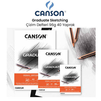 Canson Graduate Sketching Çizim Defteri 96g 40 Yaprak