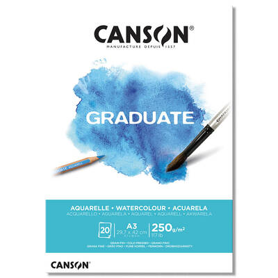 Canson Graduate Watercolour Sulu Boya Blok 250g 20 Yaprak A3