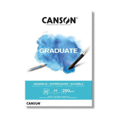 Canson Graduate Watercolour Sulu Boya Blok 250g 20 Yaprak A5