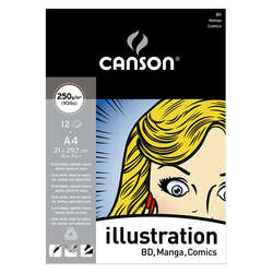 Canson - Canson İllustration Çizim Bloğu A4 12 Yaprak 250 g