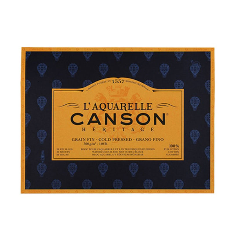 Canson Laquarelle Heritage Sulu Boya Blok 300g 12 Yp Cold 23x31