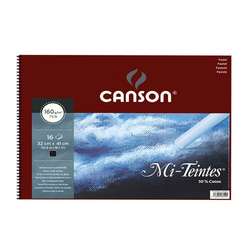 Canson - Canson Mi-Teintes Siyah Pastel Defteri Spiralli 16 Yp 160g 32x41