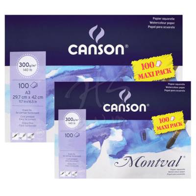 Canson Montval Sulu Boya Blok 300g 100 Yaprak Maxi Pack