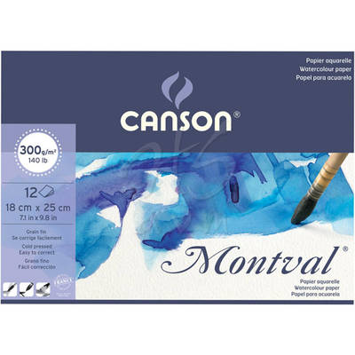 Canson Montval Sulu Boya Blok 300g 12 Yaprak 18x25cm