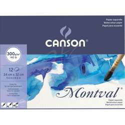 Canson - Canson Montval Sulu Boya Blok 300g 12 Yaprak 24x32cm