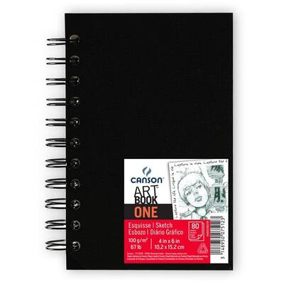 Canson One Art Book Çizim Defteri Spiralli 100g 80 Yaprak 10,2x15,2