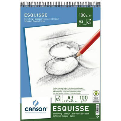 Canson Sketch Pad Spiralli Sketch Defteri 100g A3 50 Yaprak