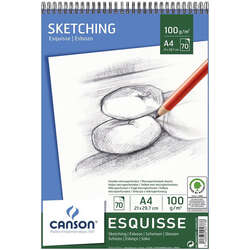 Canson - Canson Sketch Pad Spiralli Sketch Defteri 100g A4 70 Yaprak