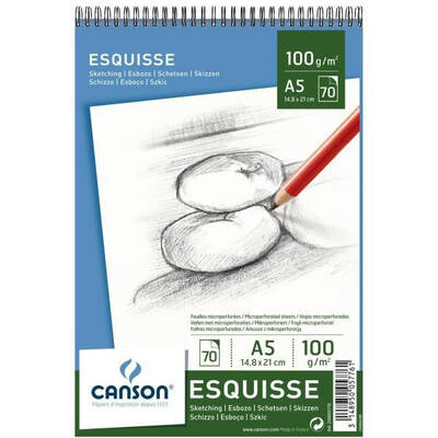Canson Sketch Pad Spiralli Sketch Defteri 100g A5 70 Yaprak